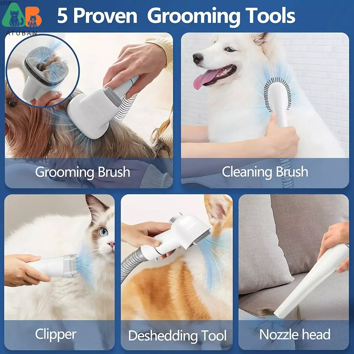 GroomGuru - 7 in 1 Pet Grooming Kit