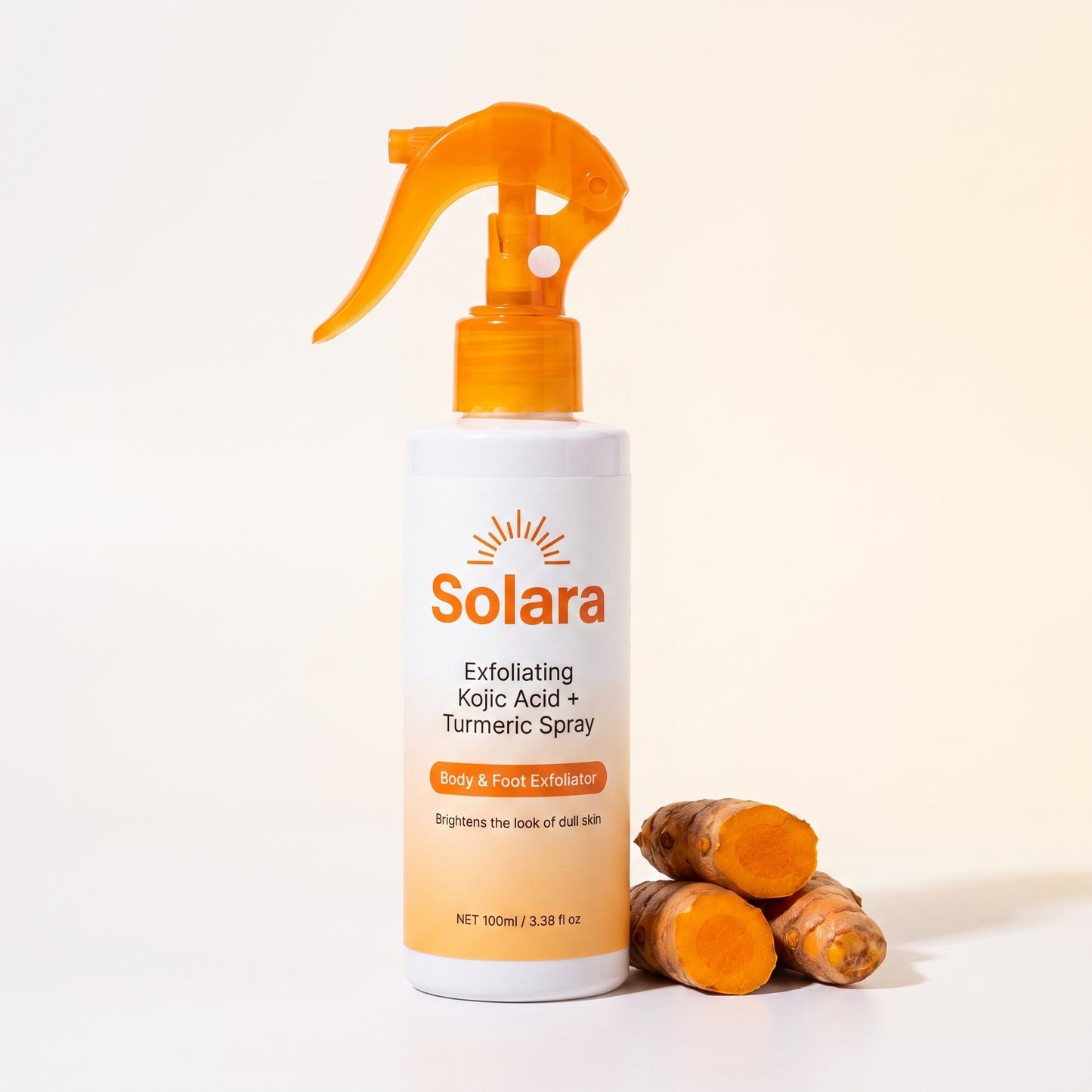 Solara Kojic + Turmeric Brightening Body Spray bottle