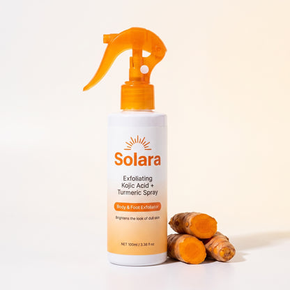 Solara Kojic + Turmeric Brightening Body Spray bottle