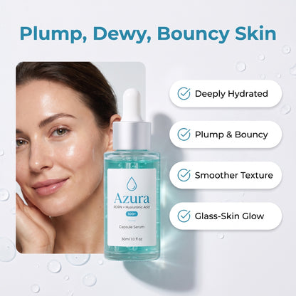 Azura benefits: deeply hydrated, plump and bouncy, glass-skin glow