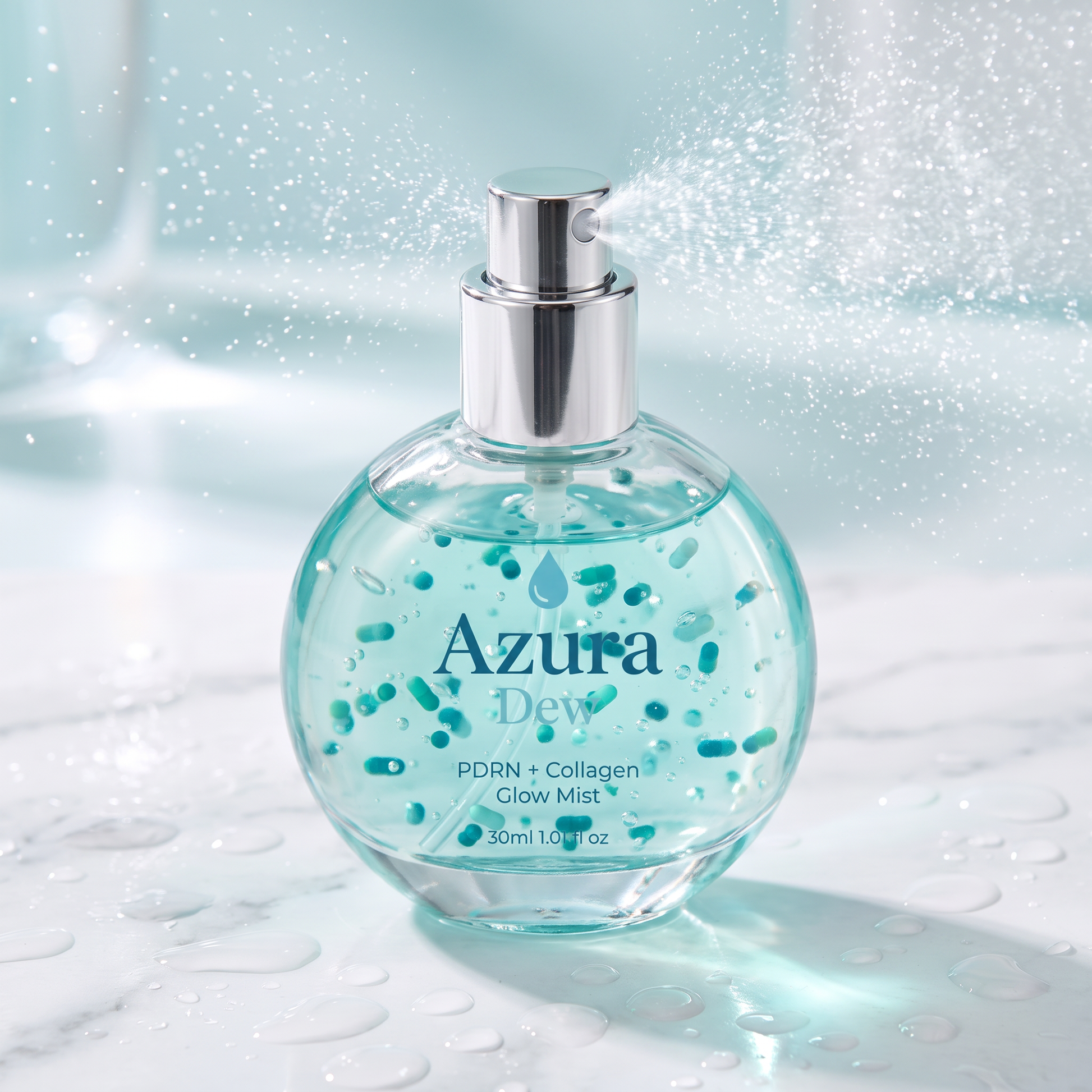 Azura Dew fine mist spray with aqua capsules