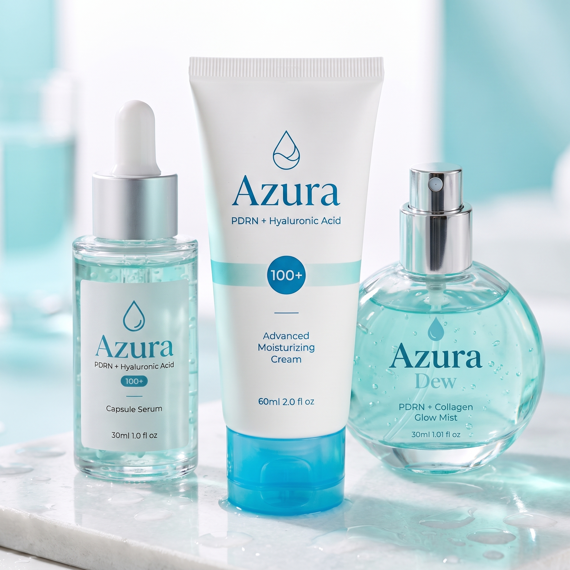 Azura Trio complete 3-step routine set