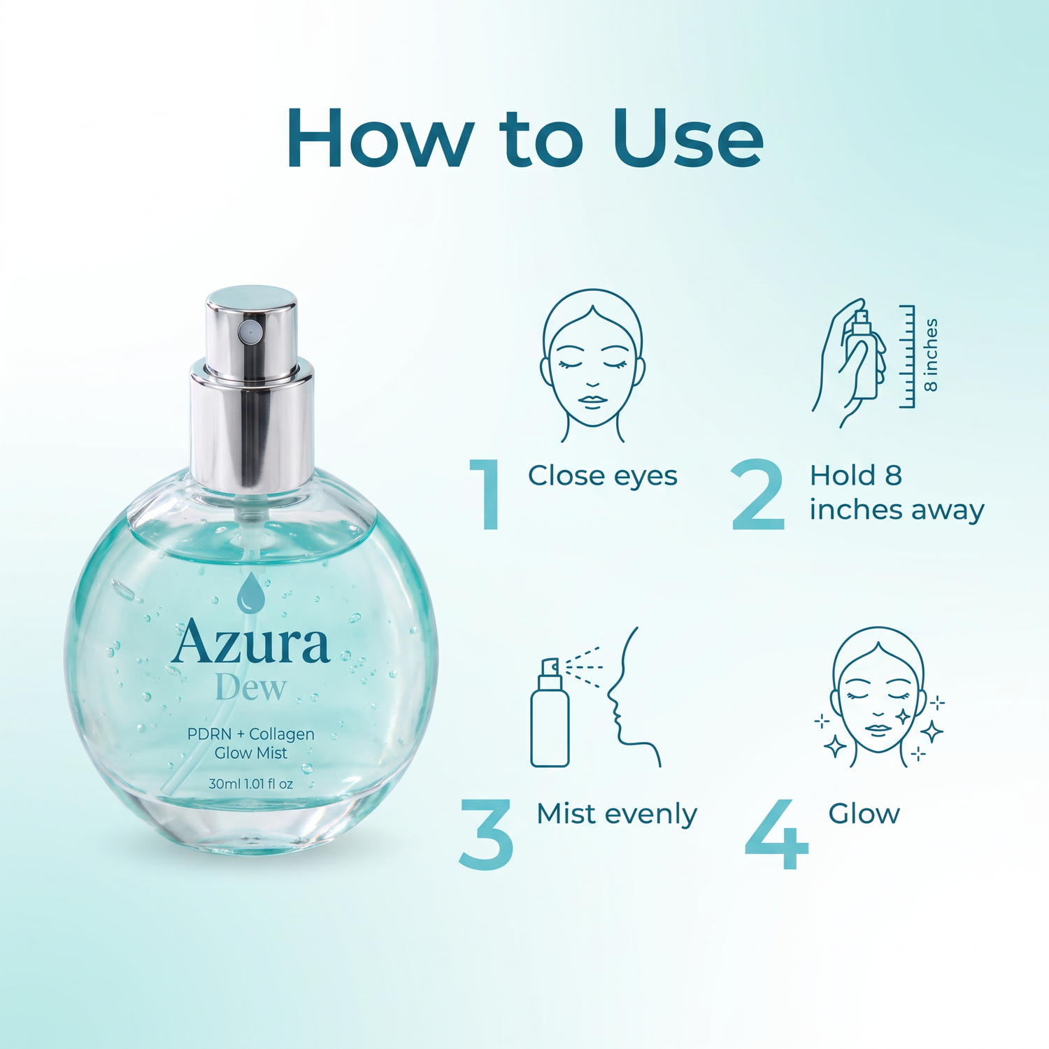 How to use Azura Dew mist