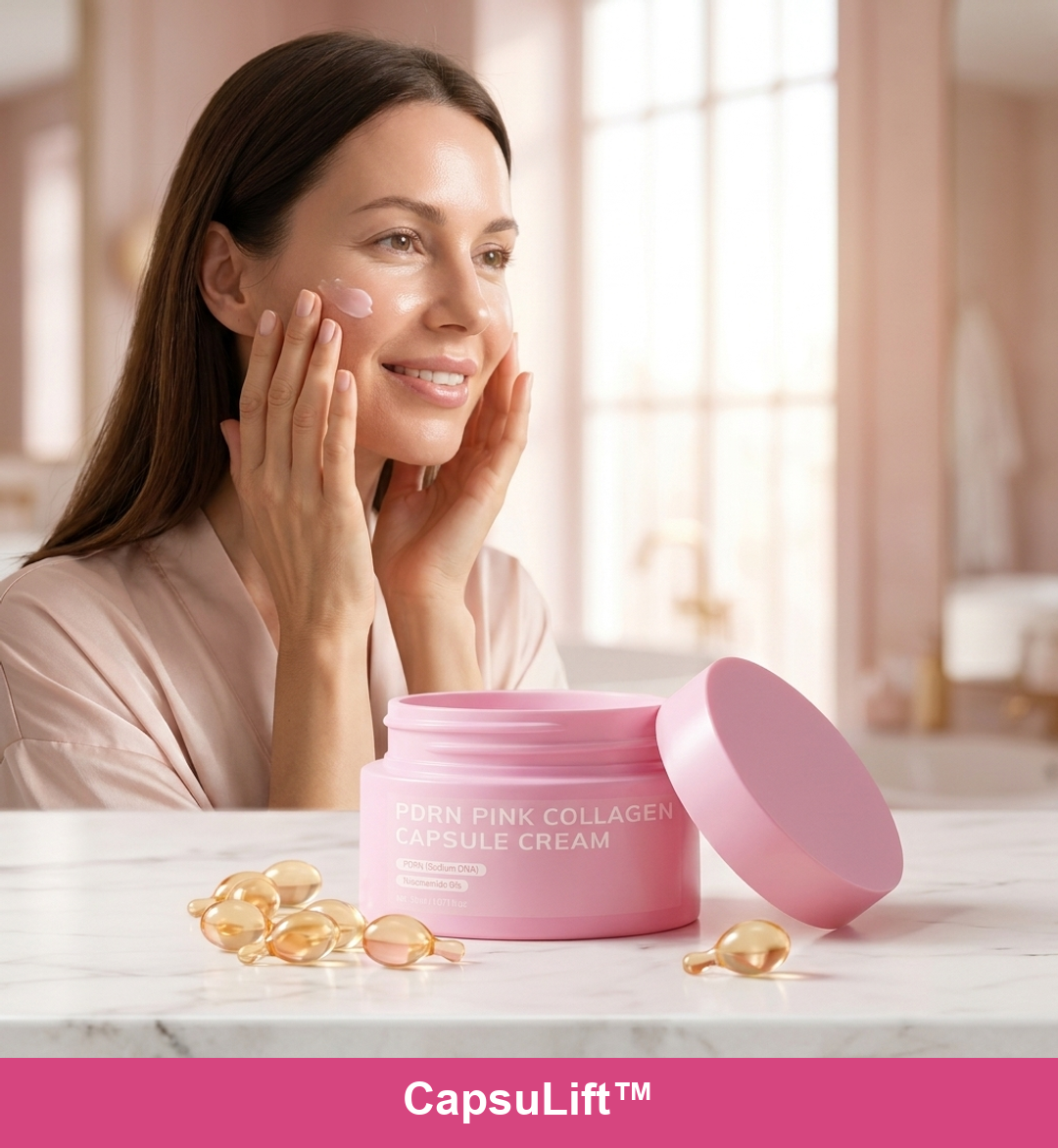 Applying CapsuLift cream