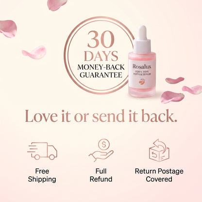 Rosalux 30-day money-back guarantee, free shipping