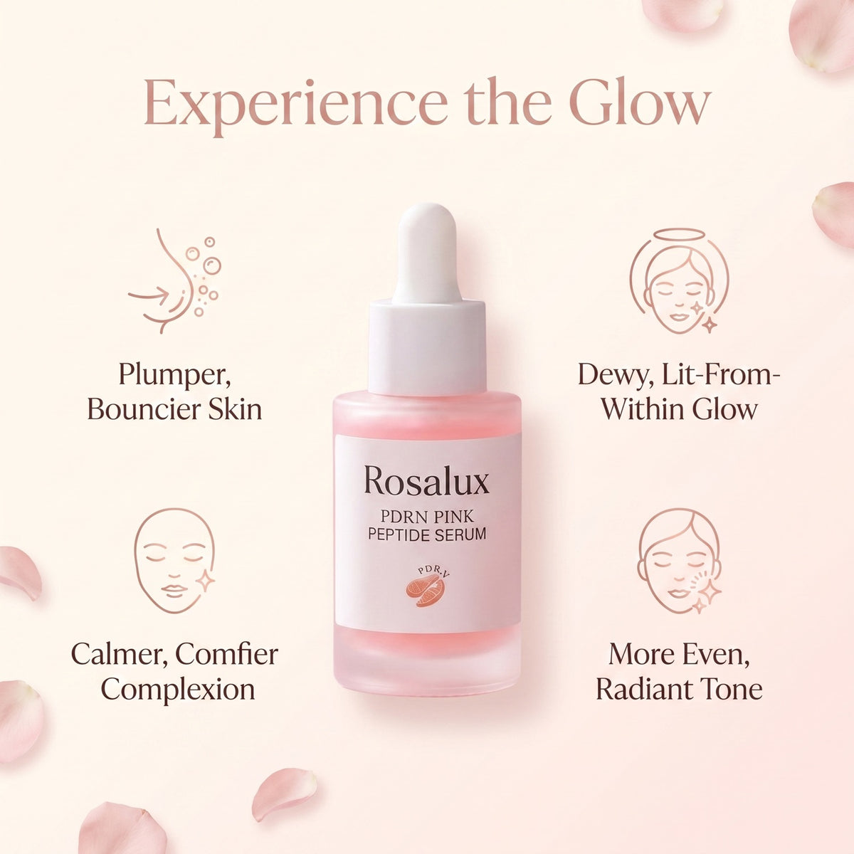 Rosalux benefits: plumper, dewy, calmer, more even skin