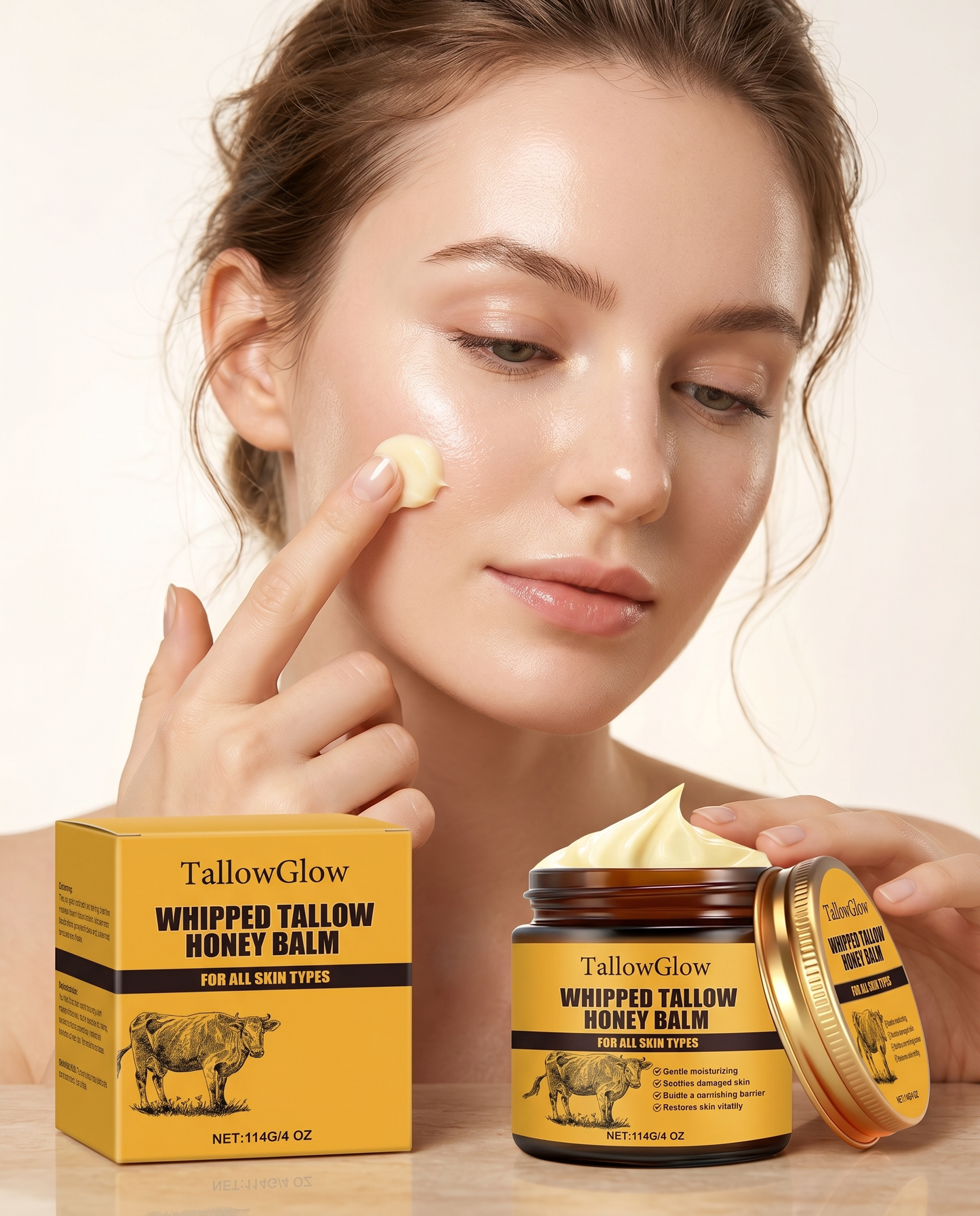TallowGlow™ Whipped Tallow & Honey Balm