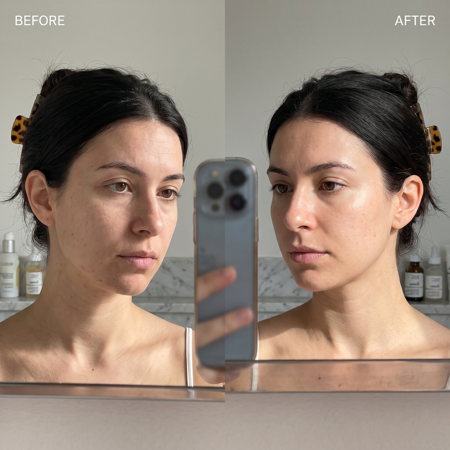 RetinSilk before and after smoother firmer brighter skin