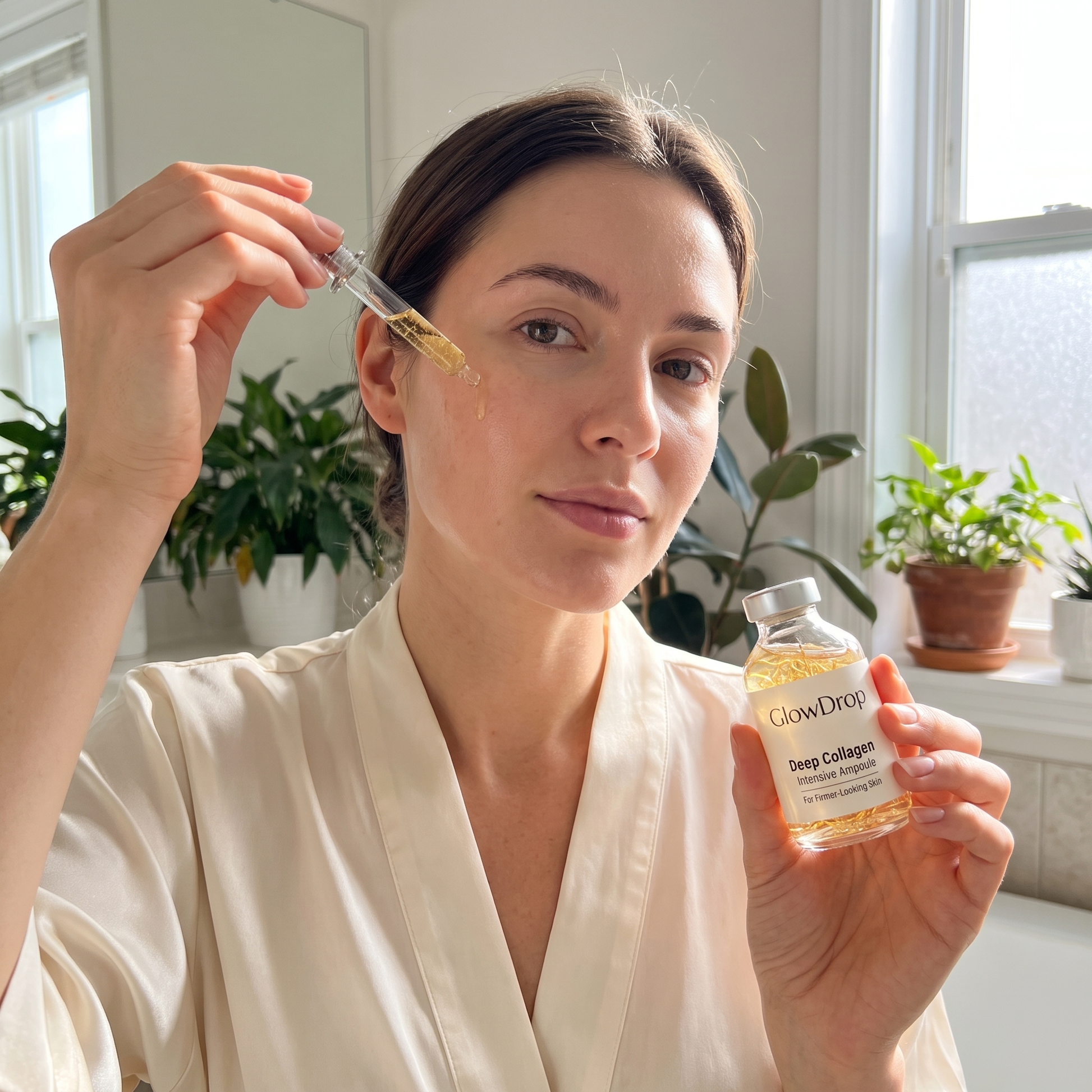 Applying GlowDrop Deep Collagen Intensive Ampoule