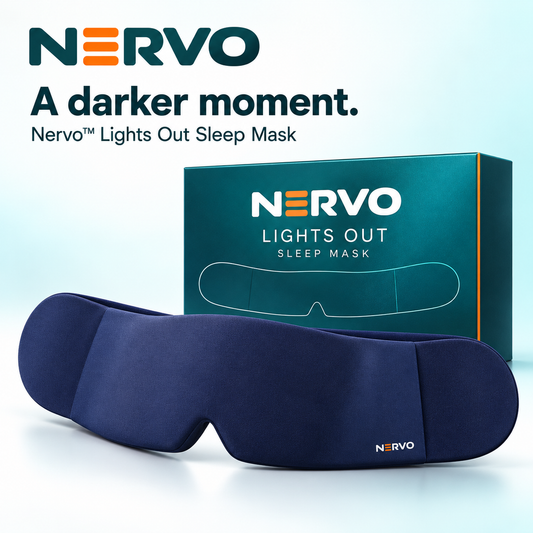 Nervo Lights Out Sleep Mask with branded packaging