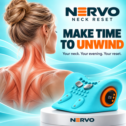 Nervo with stylised neck and shoulder muscle illustration