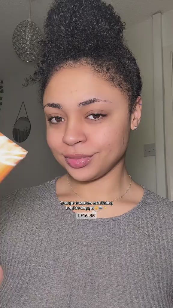Supplied exfoliating gel application demonstration