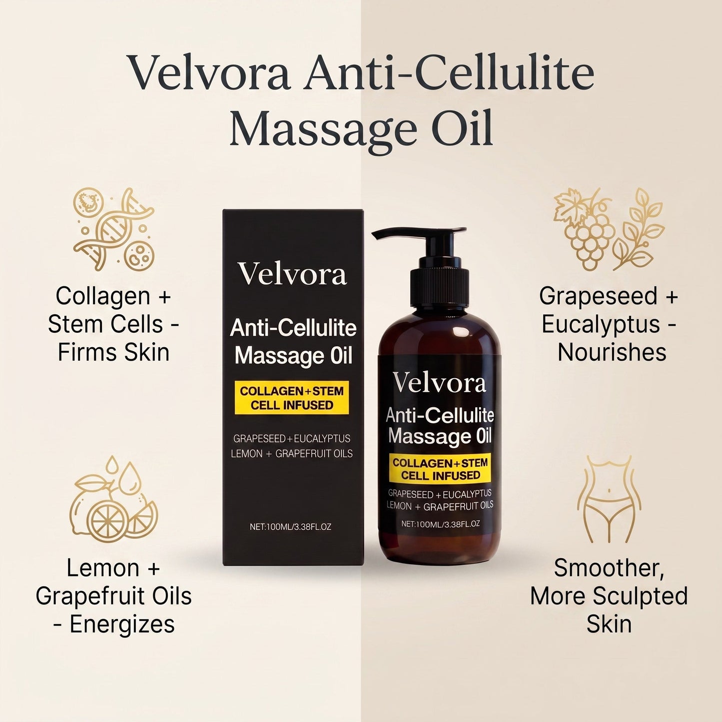 Velvora Anti-Cellulite Massage Oil